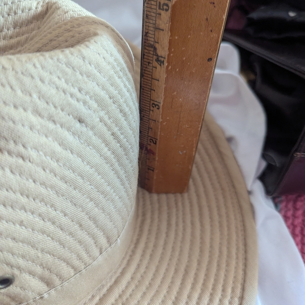 California Sun Valley Banana Republic Tan Wide Brim Sun Hat Snap Tie Safari - Picture 13 of 15
